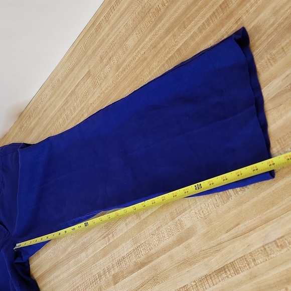 LOFT 100% Linen Women's Julie Trouser Royal Blue, Size 2P - Picture 6 of 10